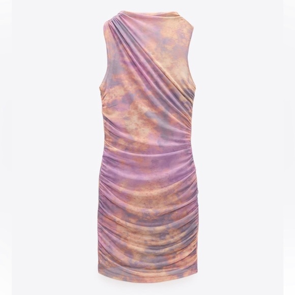 SHORT PRINTED TULLE DRESS - Picture 2 of 9